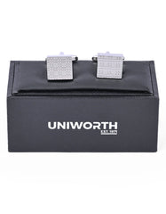 Silver Geometric Cufflink