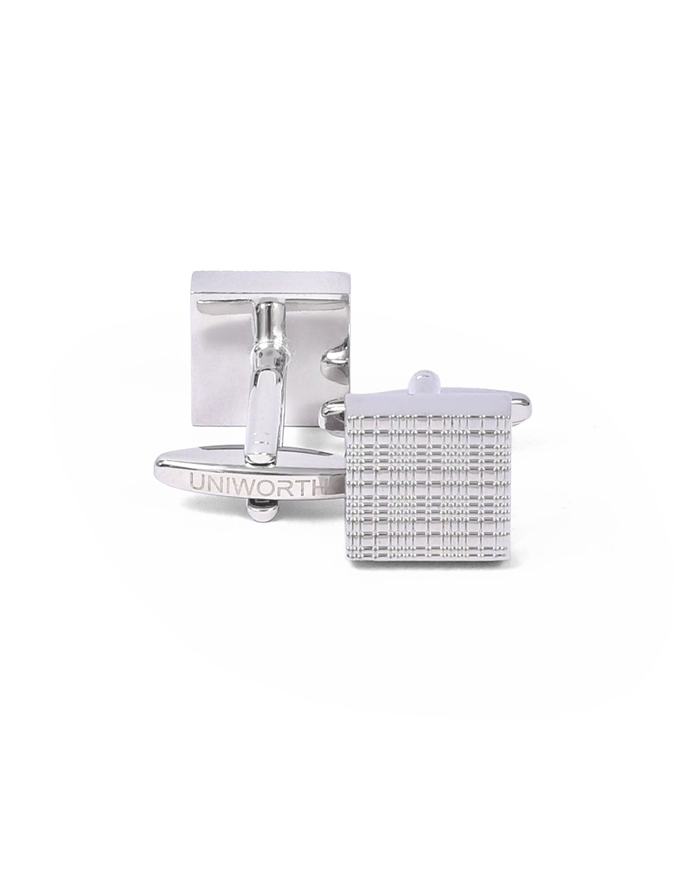 Silver Geometric Cufflink