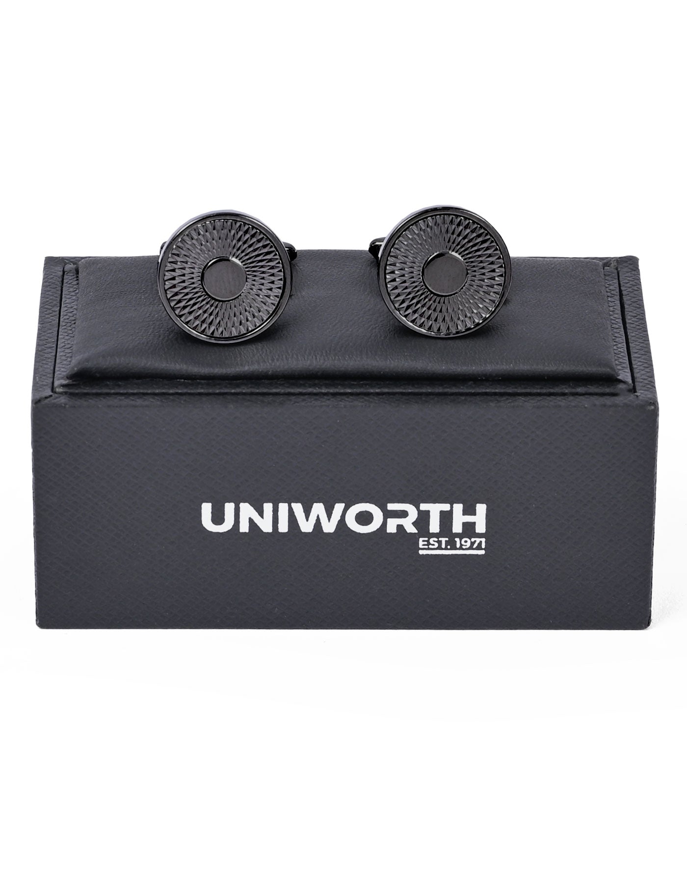 Gun Metallic Circle Cufflink