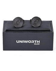 Gun Metallic Circle Cufflink