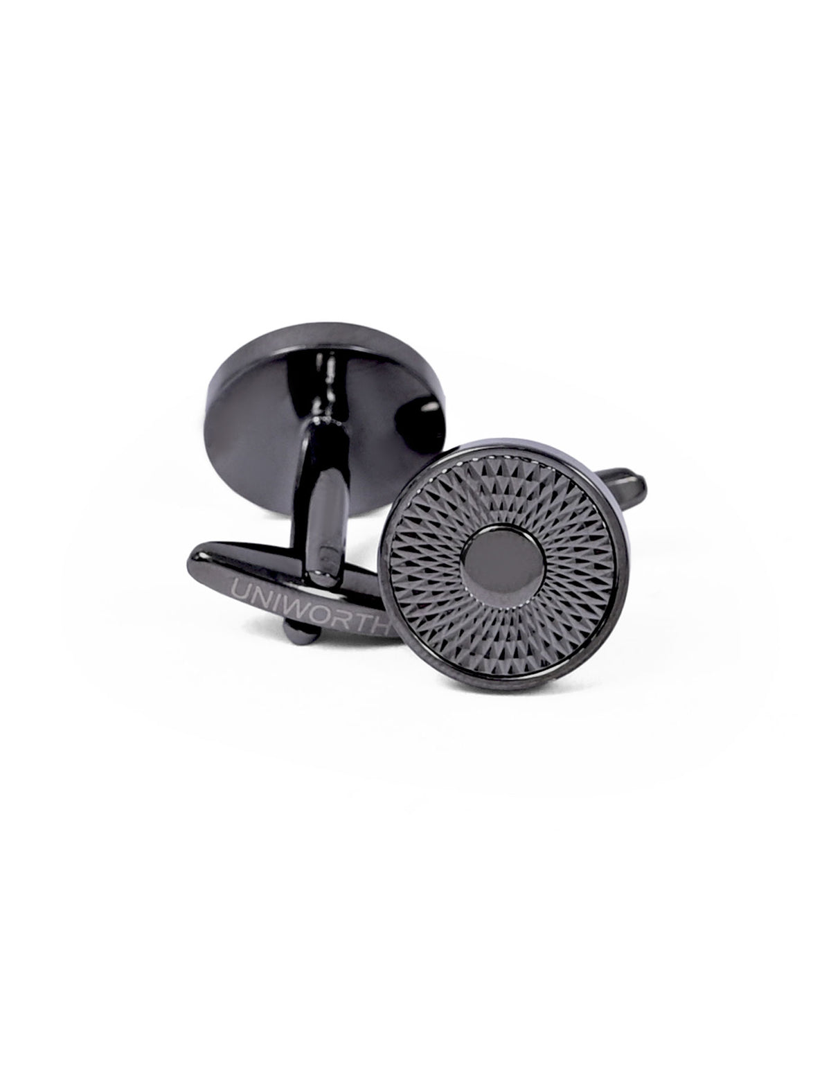 Gun Metallic Circle Cufflink