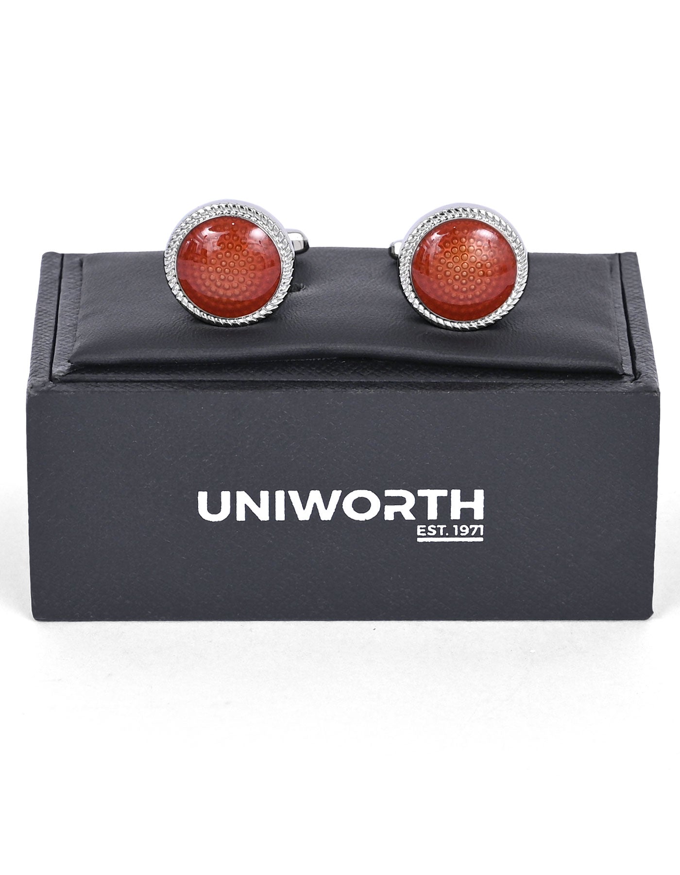 Brown Circle Cufflink