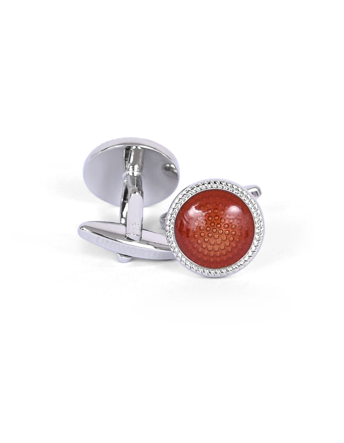 Brown Circle Cufflink