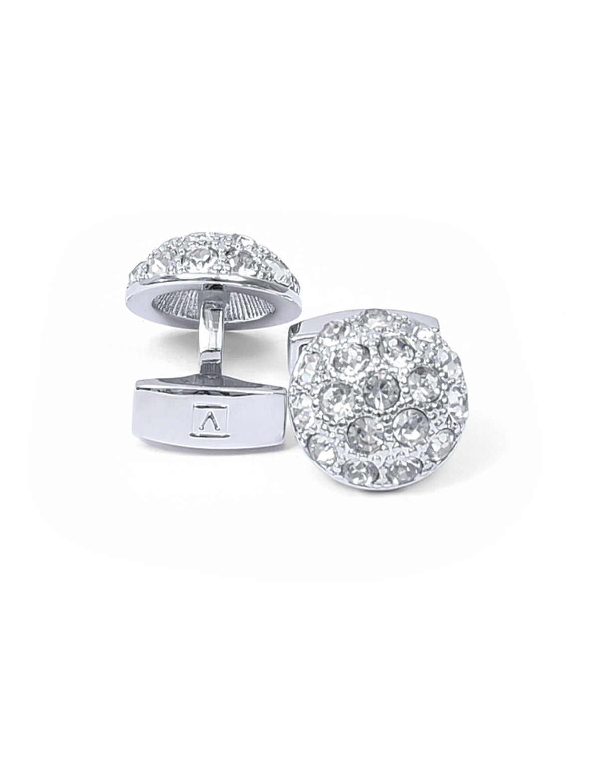 White Crystal Cufflink