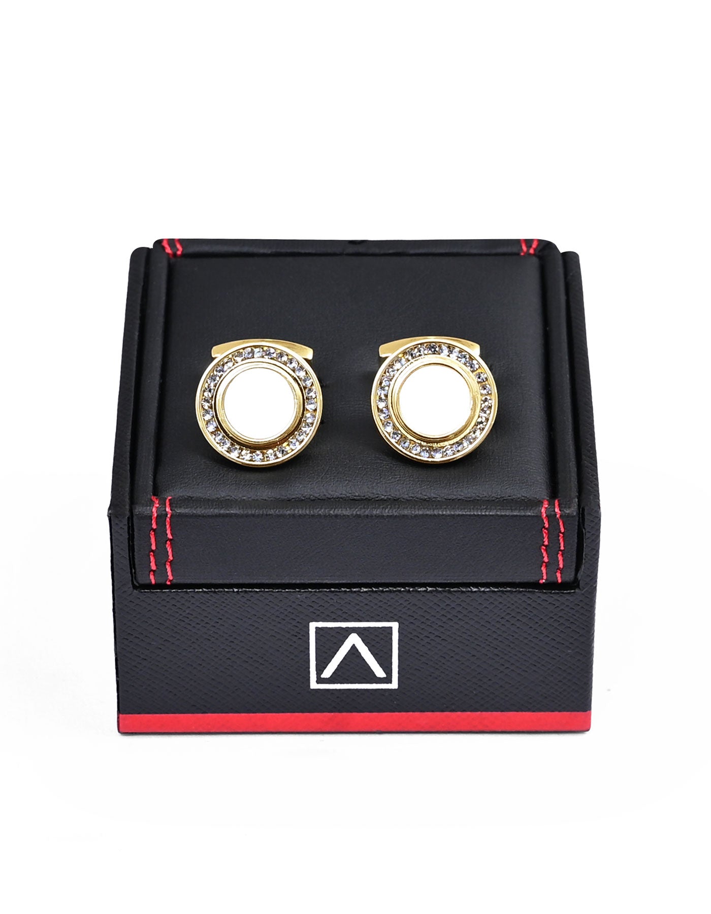 White Crystal Cufflink