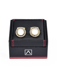 White Crystal Cufflink