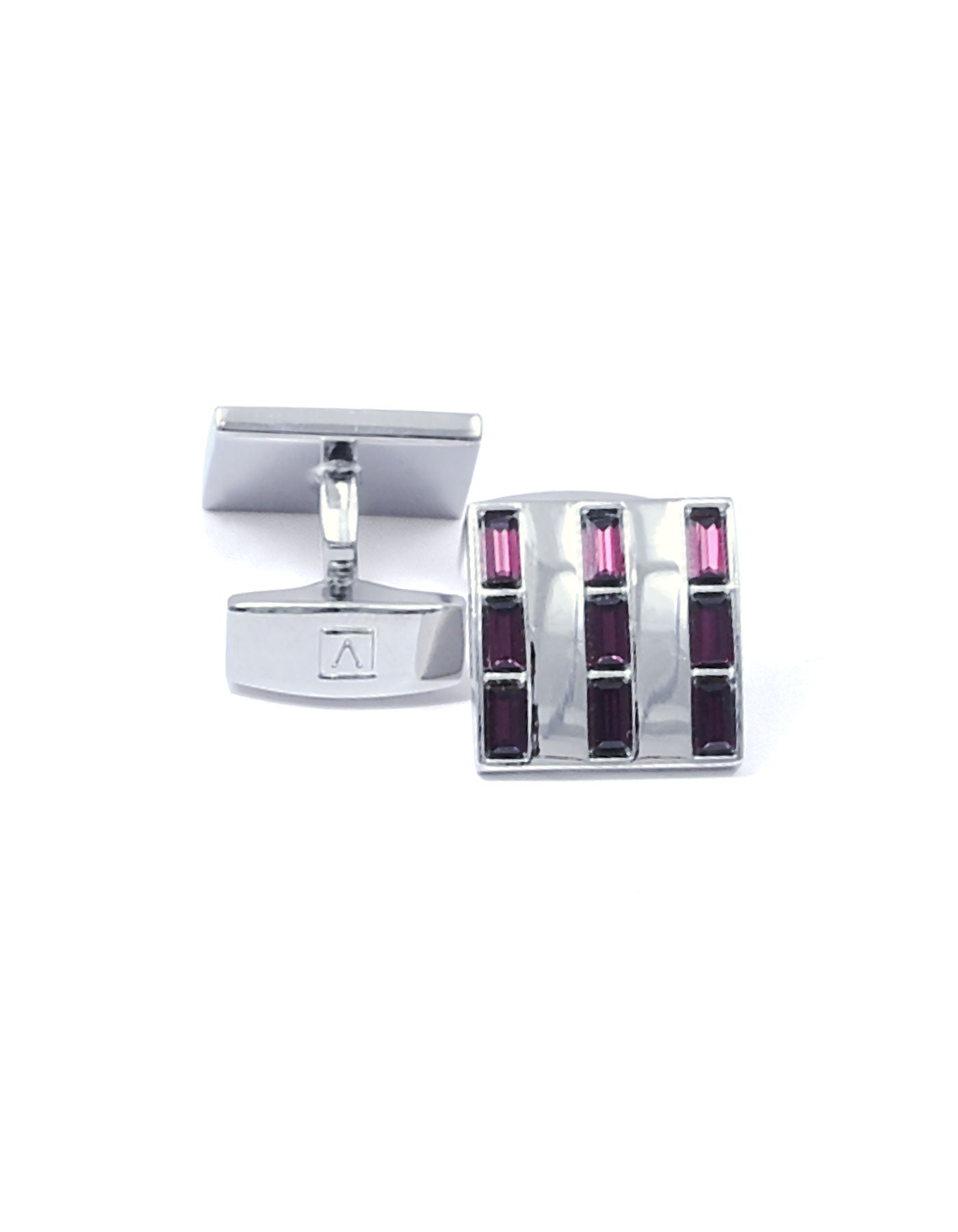 Maroon Crystal Cufflink