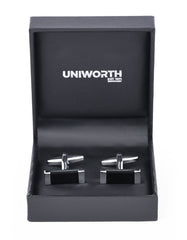 Black Circle Cufflink