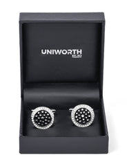 Black Circle Cufflink
