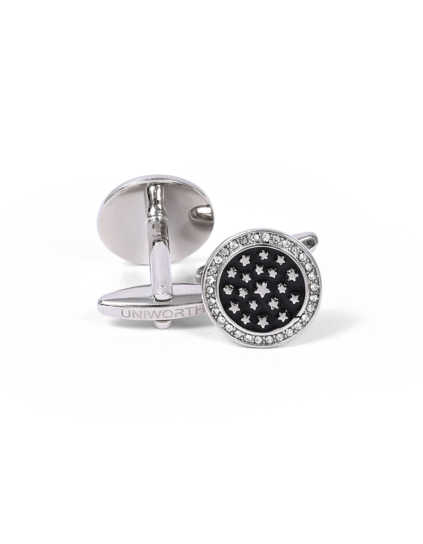 Black Circle Cufflink