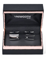 Gun Metallic Shiny Cufflink