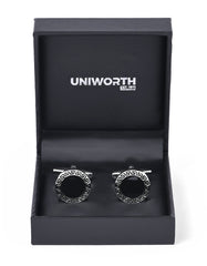 Black Circle Cufflink