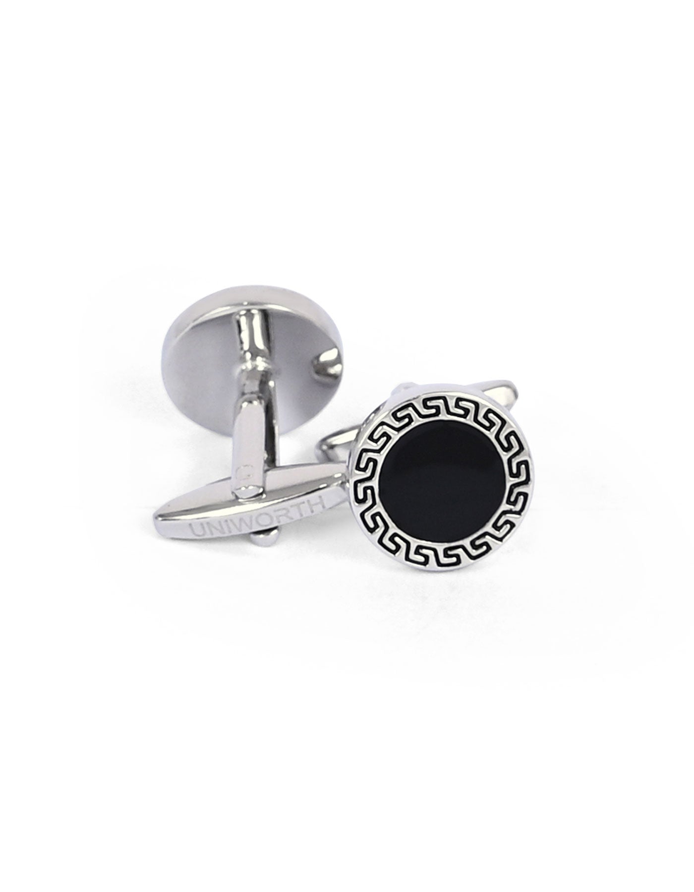 Black Circle Cufflink