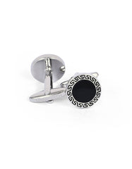 Black Circle Cufflink