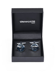 Blue Circle Cufflink