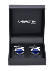 Blue Oval Cufflink