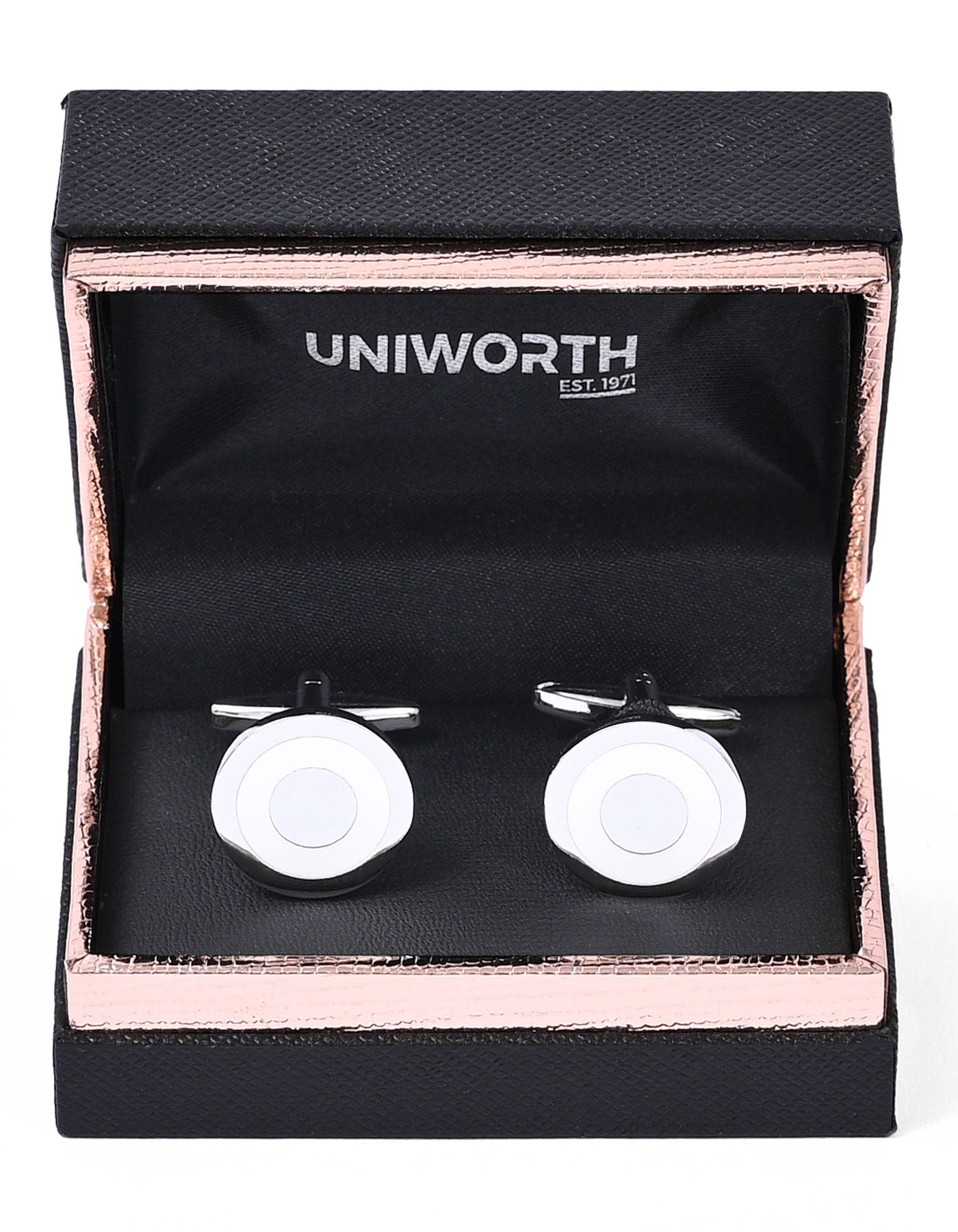White Circle Cufflink