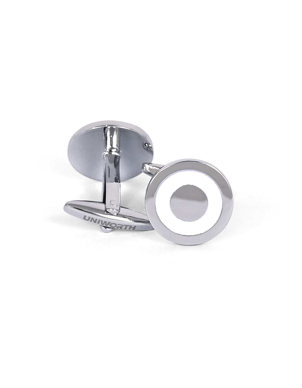 White Circle Cufflink
