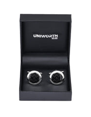 Grey Circle Cufflink