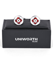 Red Circle Cufflink