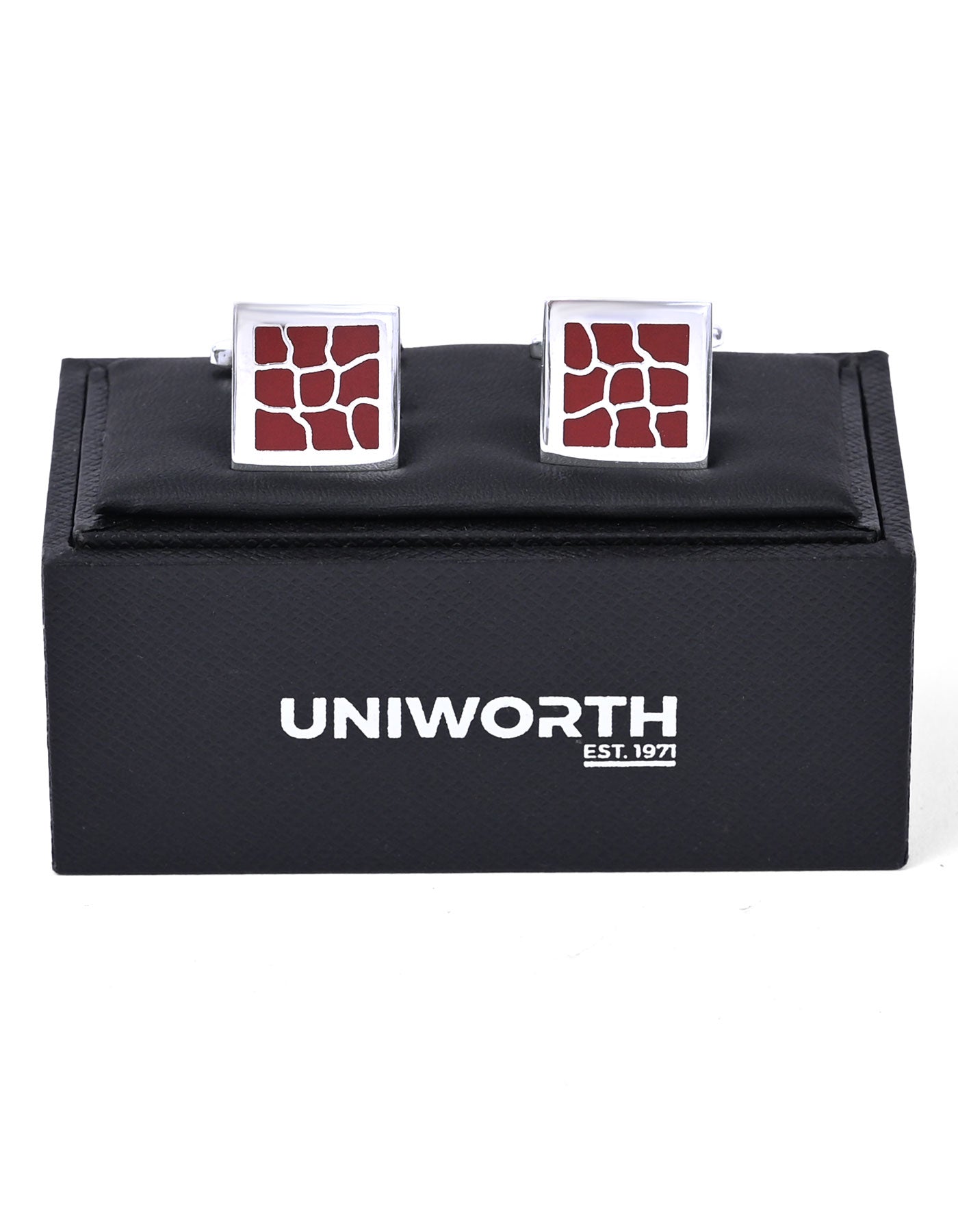 Maroon Rectangle Cufflink