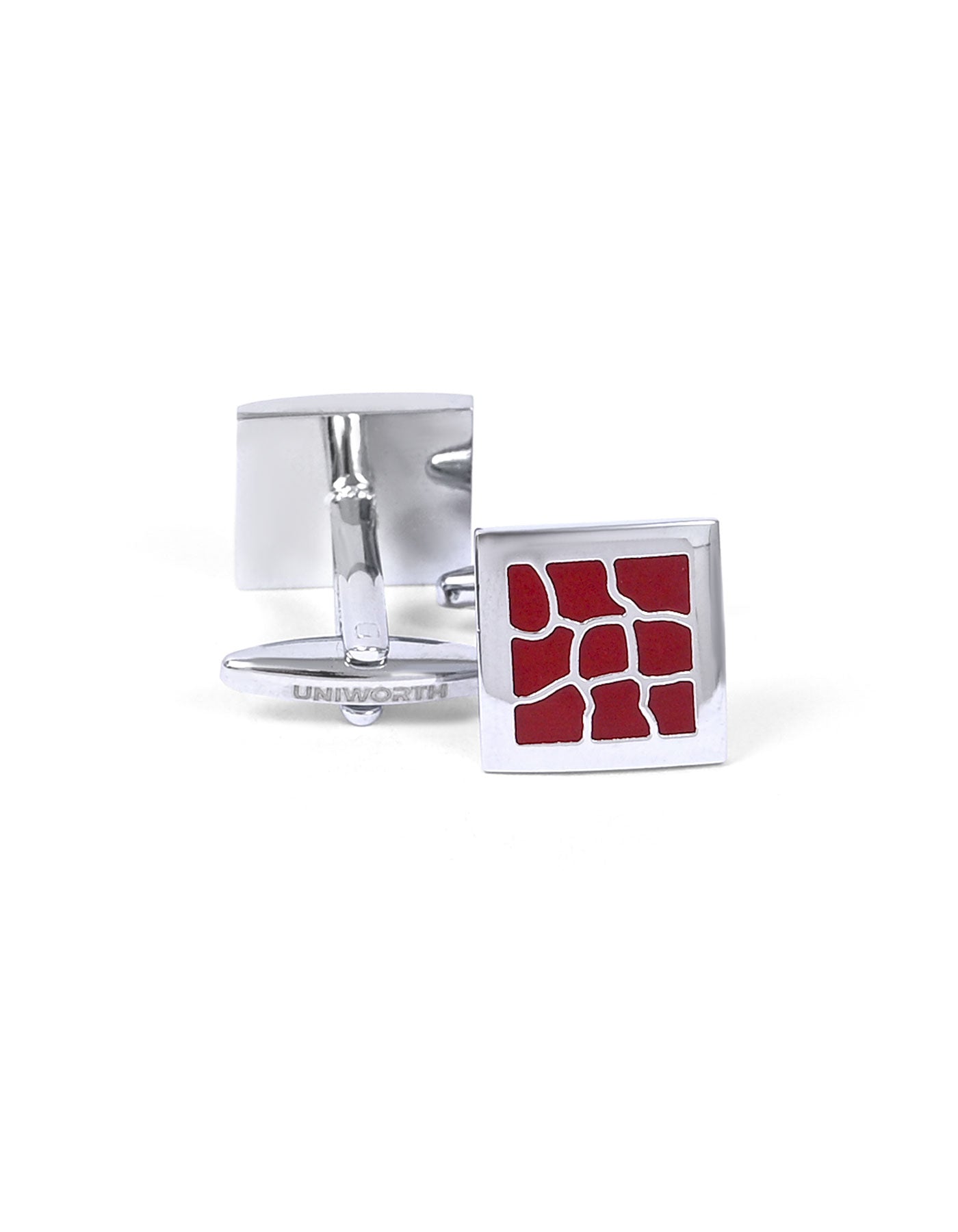 Maroon Rectangle Cufflink