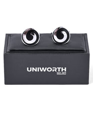 Black Circle Cufflink