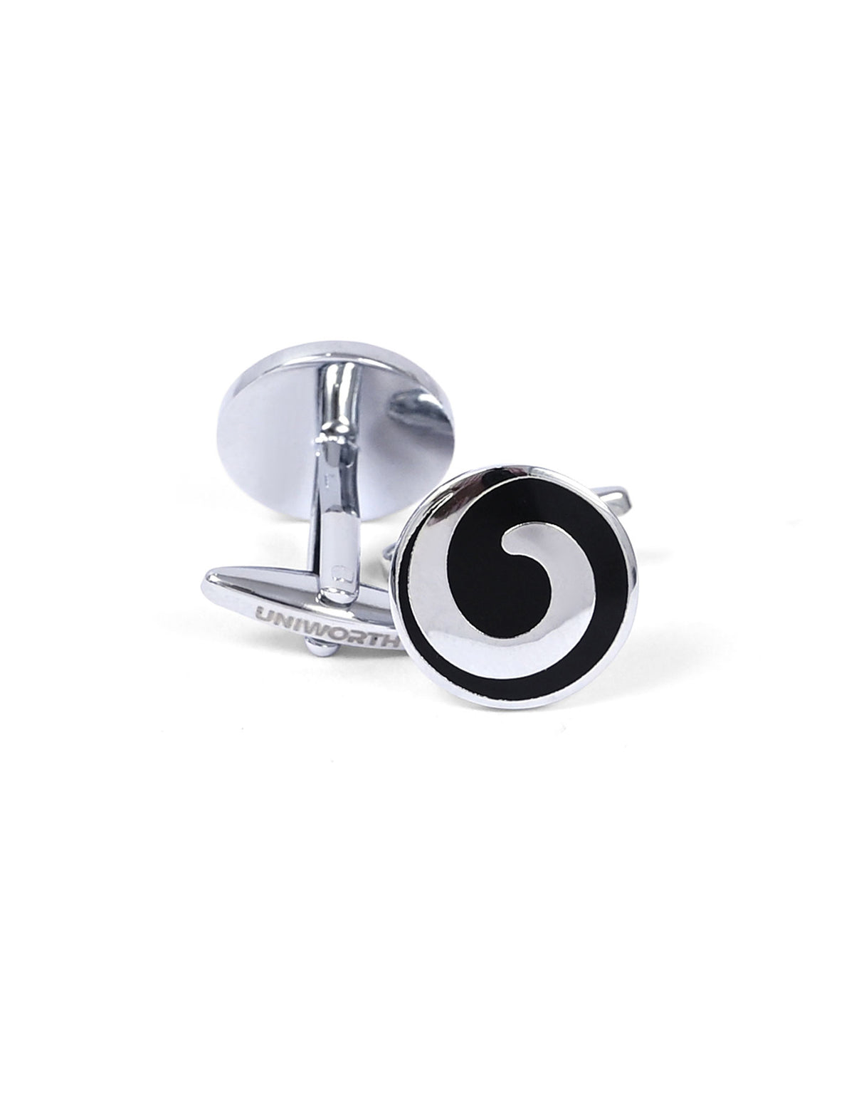 Black Circle Cufflink