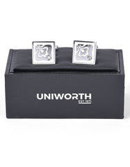 Silver Rectangle Cufflink