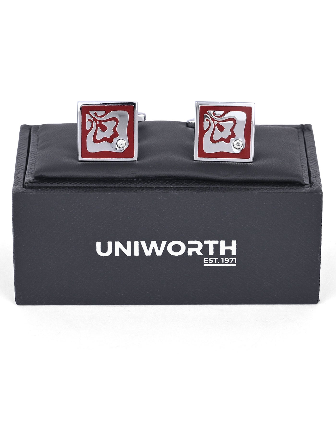 Burgundy Square Cufflink