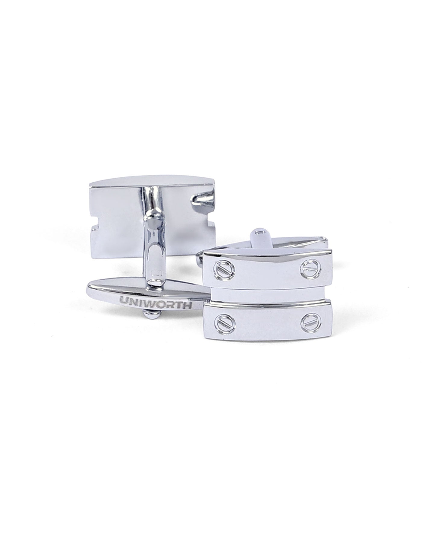 Silver Rectangle Cufflink