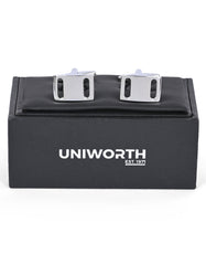 Silver Rectangle Cufflink