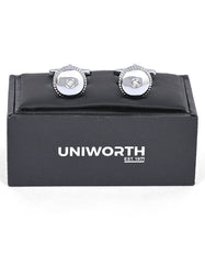 Silver Circle Cufflink