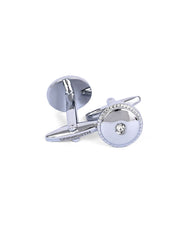 Silver Circle Cufflink