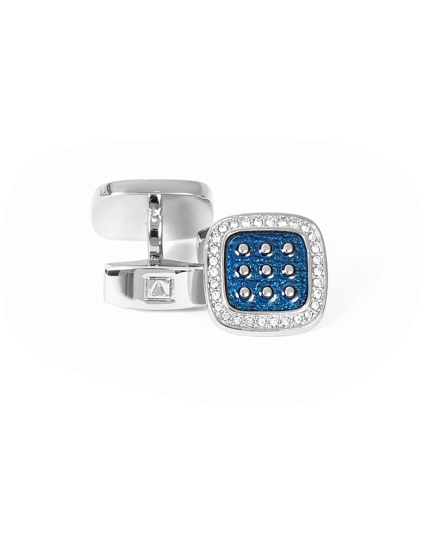 Blue Geometric Cufflink