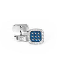 Blue Geometric Cufflink