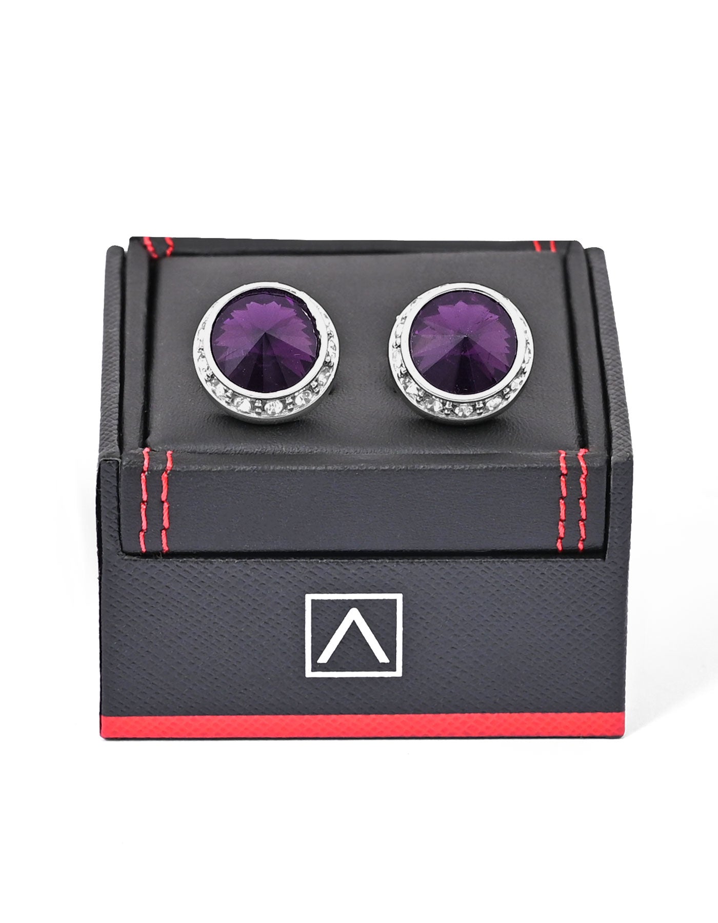 Maroon Enamel Cufflink