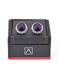 Maroon Enamel Cufflink