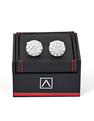 White Crystal Cufflink
