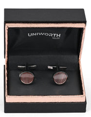 Rust Circle Cufflink