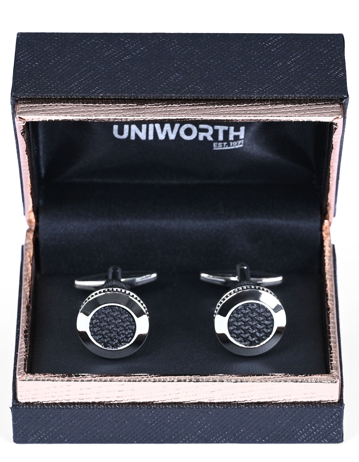 Black Circle Cufflink
