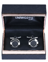Black Circle Cufflink