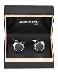 Black Circle Cufflink