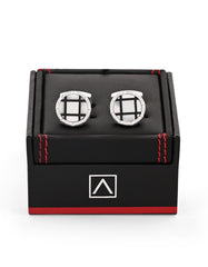White Circle Cufflink