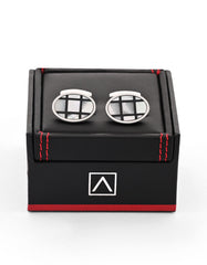 White Circle Cufflink