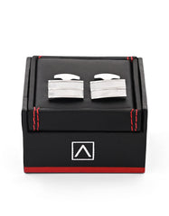 Silver Rectangle Cufflink