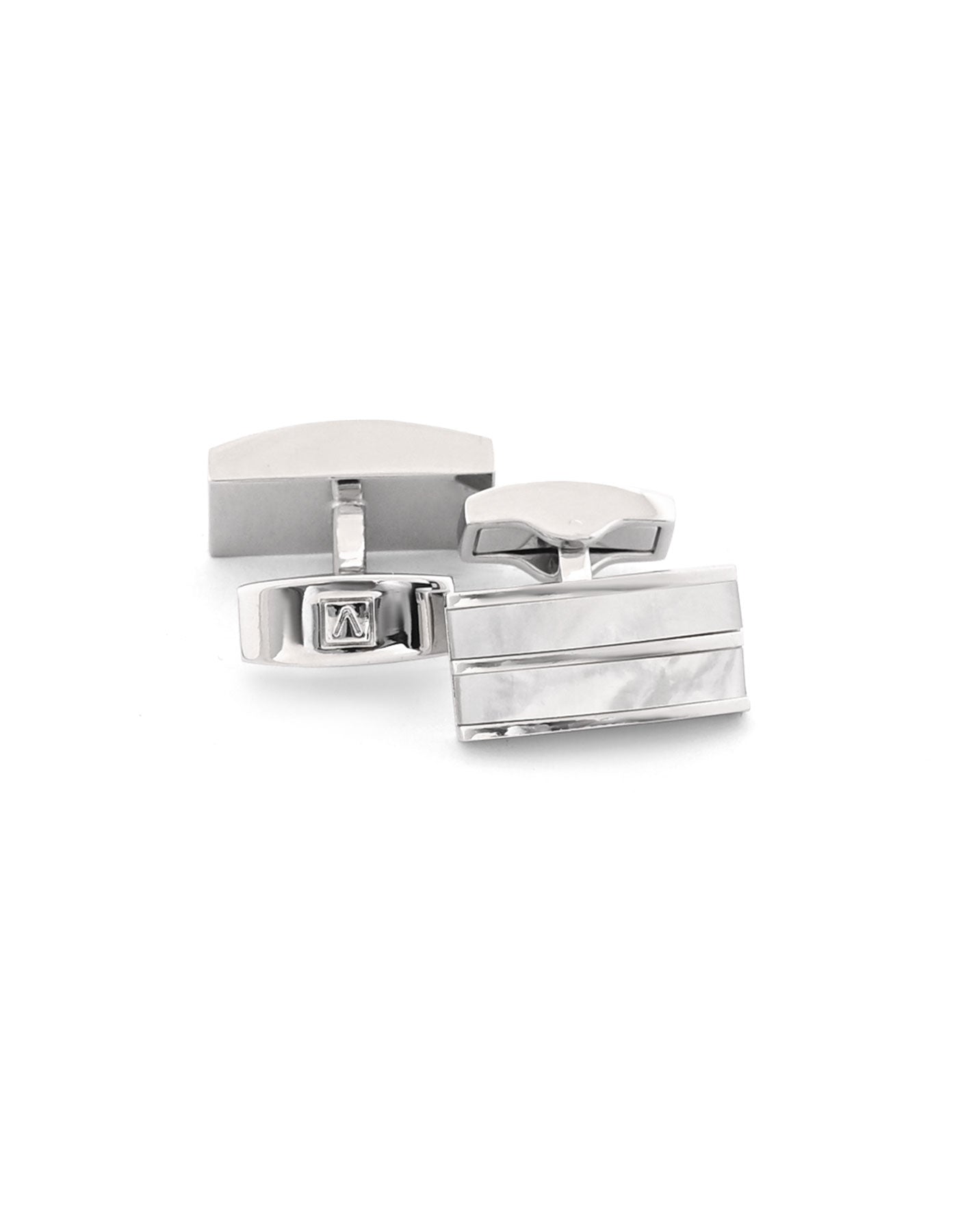 Silver Rectangle Cufflink