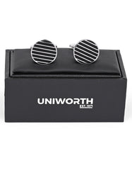Black Circle Cufflink