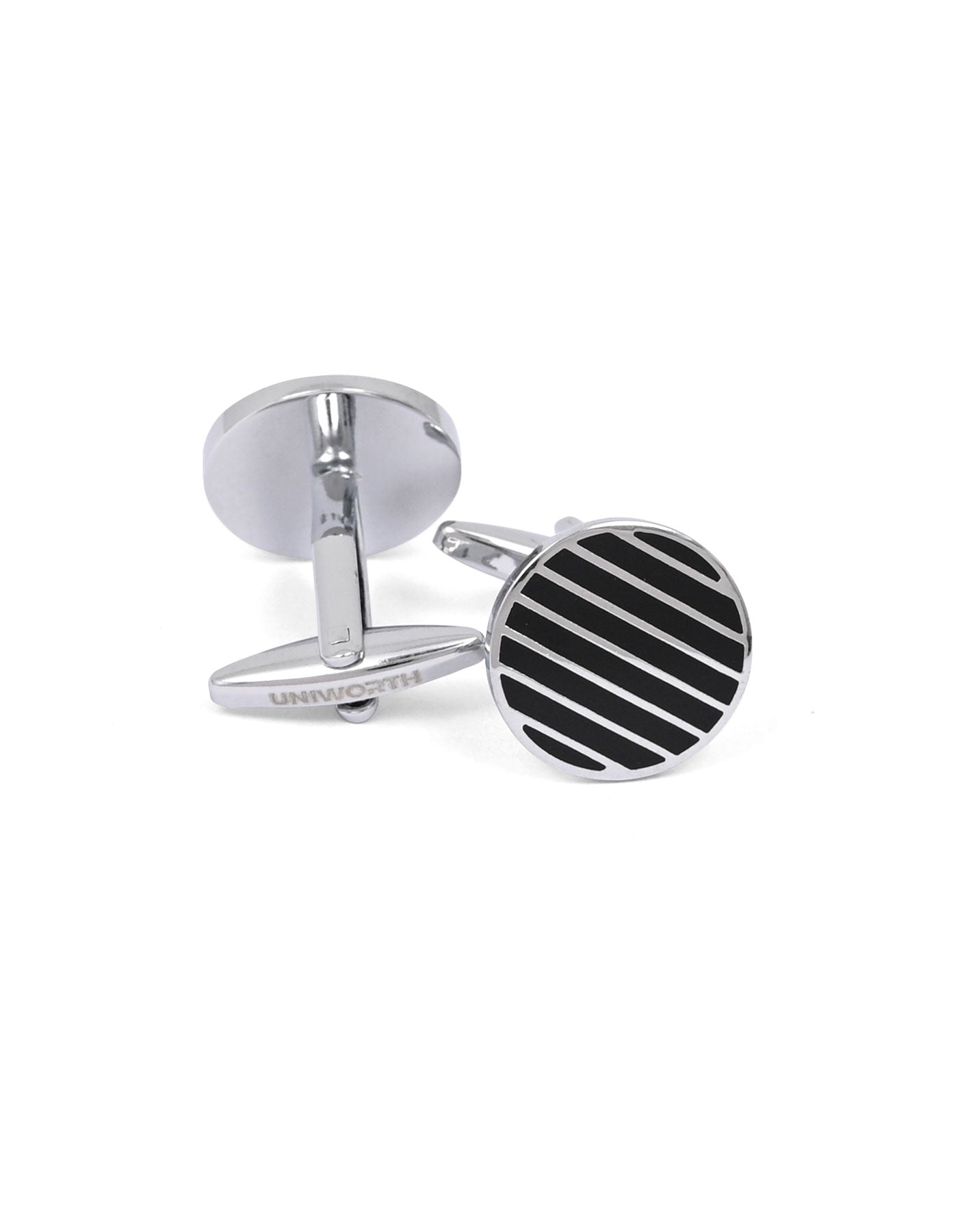 Black Circle Cufflink