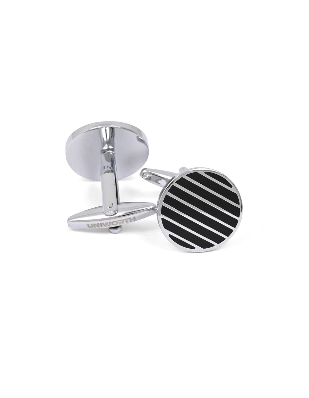 Black Circle Cufflink